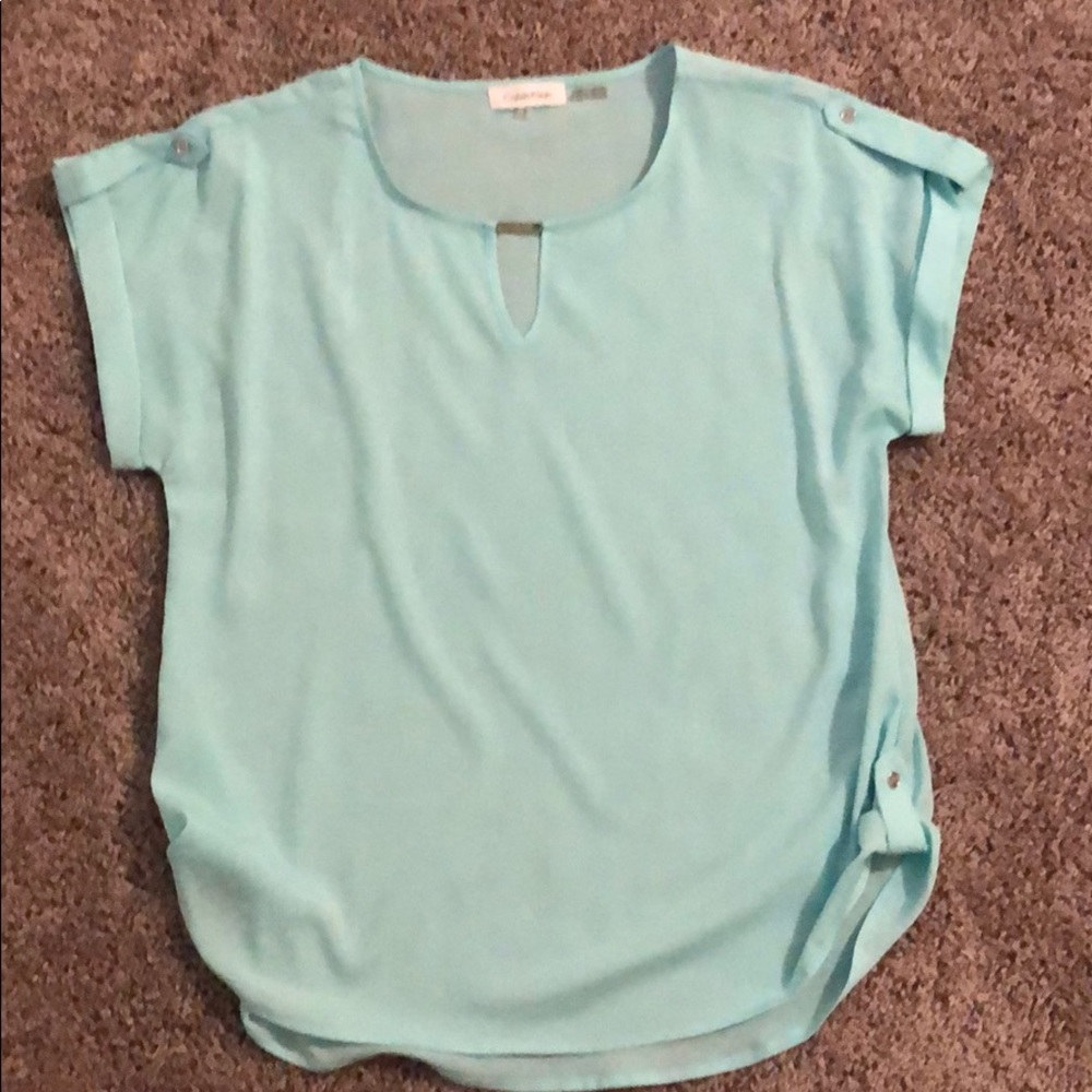 Turquoise Calvin Klein blouse